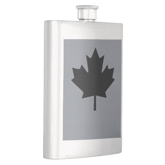Flasque Style canadien de feuille d'érable noire (Droite)