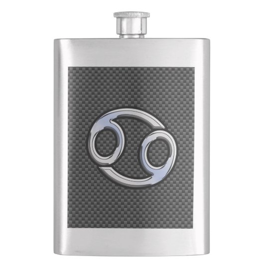 Flasque Style Chrome Cancer Panneau Zodiaque Fibre de carb (devant)