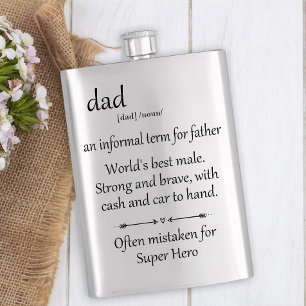 Flasque Super Hero Papa Fête des pères cadeau