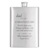 Flasque Super Hero Papa Fête des pères cadeau (devant)