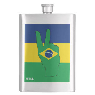 Flasque SYMBOLE BRÉSIL DE LA Victoire DU Drapeau Patriotiq