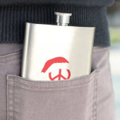 Flasque SYMBOLE DE LA PAIX père Noël Ho Ho Ho Ho avec Sant (En situation)