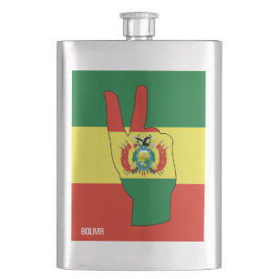 Flasque SYMBOLE DE LA Victoire DU Drapeau DE Bolivie Patri