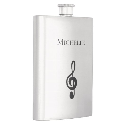 Flasque Symbole de musique Treble Clef Simple (Droite)