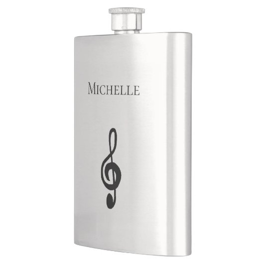 Flasque Symbole de musique Treble Clef Simple (Gauche)