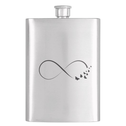 Flasque Symbole de papillon d'infini (devant)