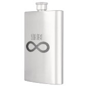 Flasque Symbole d'infini sur la texture métallique de Faux (Gauche)