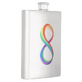 Flasque Symbole d'infinité arc-en-ciel stratifié (Droite)