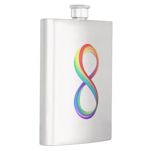 Flasque Symbole d'infinité arc-en-ciel stratifié (Droite)