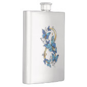 Flasque Symbole infini de papillons Morpho bleus (Droite)