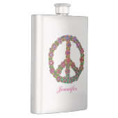 Flasque SYMBOLE SYMBOLE DE LA PAIX FLEURIE Personnalisé (Droite)