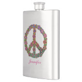 Flasque SYMBOLE SYMBOLE DE LA PAIX FLEURIE Personnalisé (Gauche)