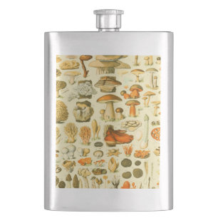 Flasque Tabouret de toilette Vintage de champignons Illust