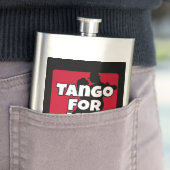 Flasque Tango argentin à vie Couple de danse rouge noir (En situation)