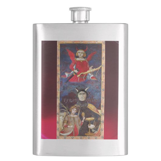 FLASQUE TAROT DE RENAISSANCE ANTIQUE 15 -LE DIABLE (devant)