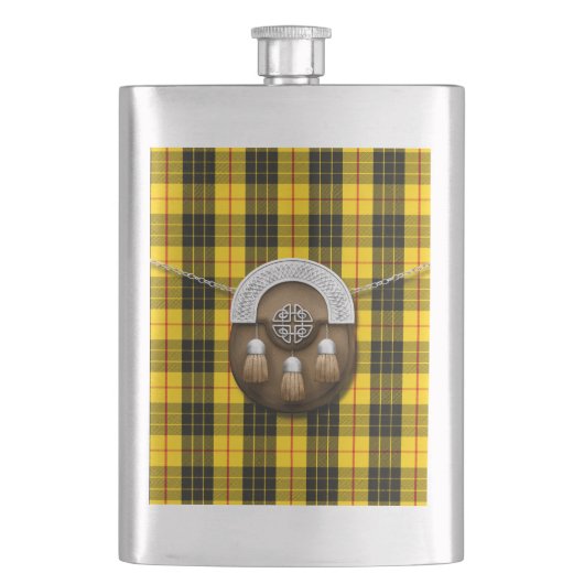Flasque Tartan et escarcelle de MacLeod de clan (devant)
