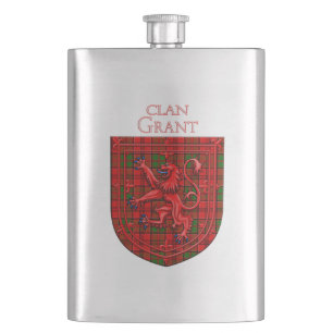 Flasque Tartan Grant Écossais Plaid Lion Rampant