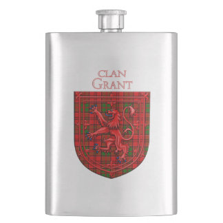 Flasque Tartan Grant Écossais Plaid Lion Rampant