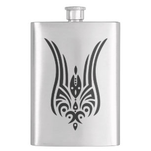 Flasque Tatouage tribal NOIR - tulipe + vos idées