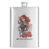 Flasque Tatouages de femme rousse (devant)