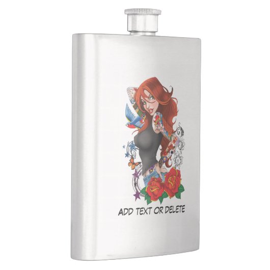 Flasque Tatouages de femme rousse (Droite)