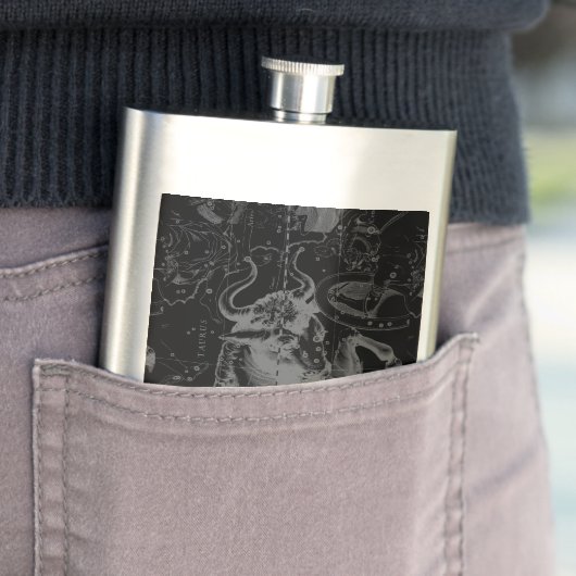 Flasque Taurus Constellation Map Hevelius 1690 (En situation)