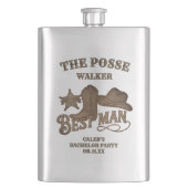 Flasque Témoin Mariage Cow-Boy Rustique Enterrement de Vie (devant)