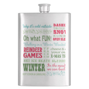 Flasque Tendances modernes typographie de Noël