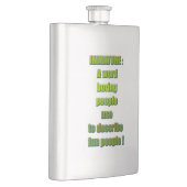 Flasque Texte drôle non mûr (Droite)