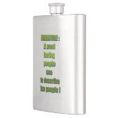 Flasque Texte drôle non mûr (Gauche)