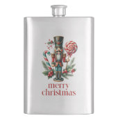 Flasque Thème de Noël Nutcracker Sucre de canne texte pers (devant)