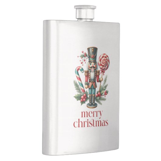 Flasque Thème de Noël Nutcracker Sucre de canne texte pers (Droite)