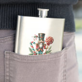 Flasque Thème de Noël Nutcracker Sucre de canne texte pers (En situation)