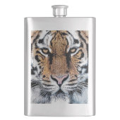 Flasque Tiger rayures Portrait dans Graphic Press Style (devant)