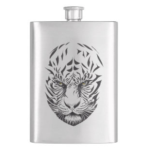 Flasque Tigre Wild Animal Nature Illustration Art Tatouage