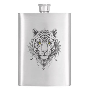 Flasque Tigre Wild Animal Nature Illustration Art Tatouage