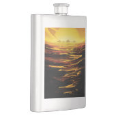 Flasque Titan la plus grande lune de la planète Saturne (Droite)