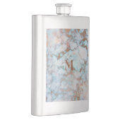 Flasque Tonalités pastel en marbre monogrammé (Droite)