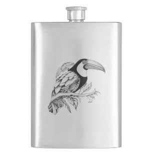 Flasque Toucan Wild Animal Nature Illustration Art tatouag