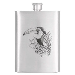 Flasque Toucan Wild Animal Nature Illustration Art tatouag