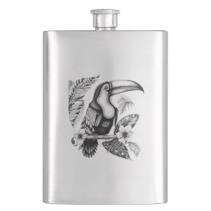 Flasque Toucan Wild Animal Nature Illustration Art tatouag