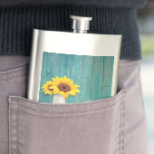 Flasque Tournesols dans un vase       (En situation)