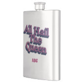 Flasque Tous Hail The Queen 3D avec vos initiales (Gauche)