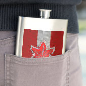 Flasque Toute la feuille d'érable rouge canadienne sur la (En situation)