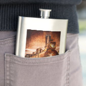 Flasque train à vapeur vintage (En situation)