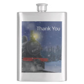 Flasque Train de Noël dans la neige (devant)