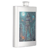 Flasque Traite d'Halloween ou ami Zombie w Cerveau (Droite)