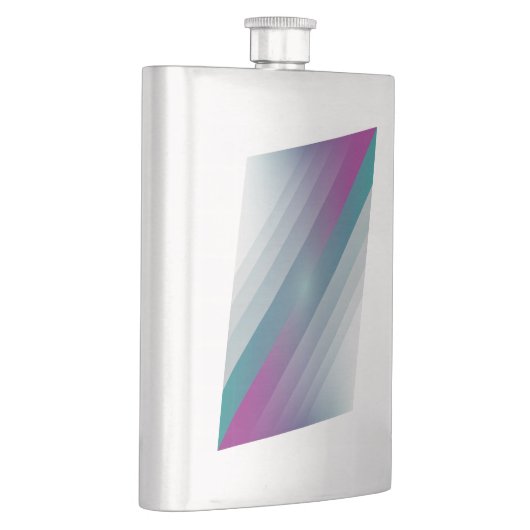 Flasque triangles gris magenta turquoise (Droite)