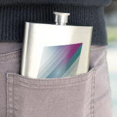 Flasque triangles gris magenta turquoise (En situation)