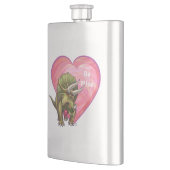 Flasque Tricératops Red Rose Heart (Gauche)